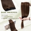 Elailite Real Hair Clip-In Extensions 1 Weft #4 Medium Brown
