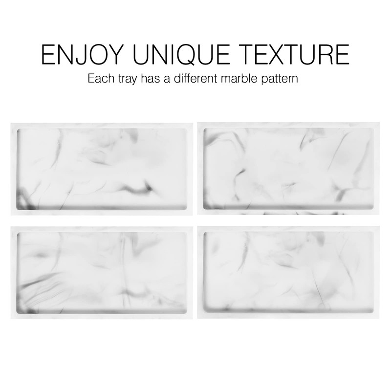 Luxspire Bathroom Vanity Tray, 8 x 4 inch Resin Kitchen