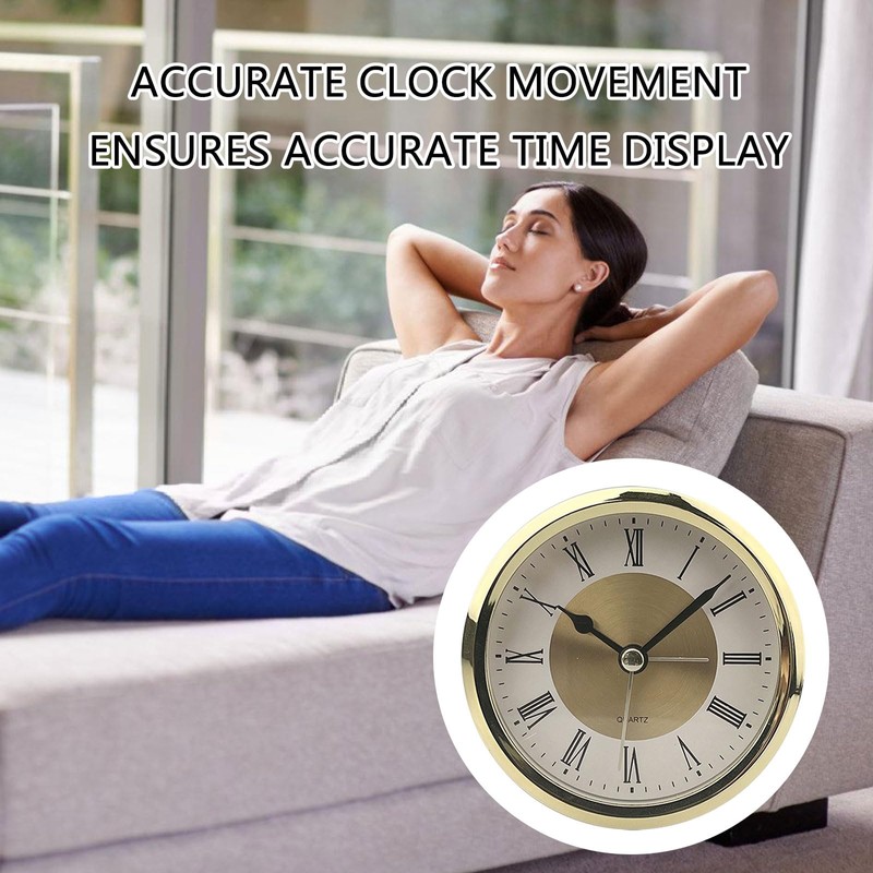 UncleS 3.5inch (89mm) Clock Insert Roman Numeral Round Watch Insert