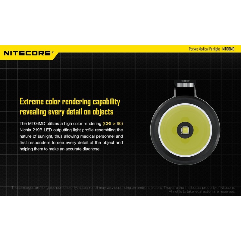 Nitecore MT06MD Medical Penlight Flashlight, 180 Lumen for Doctors, Nurses