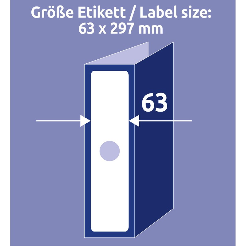 Avery Zweckform L4757-25 Folder Labels Suspension File Labels Long Wide