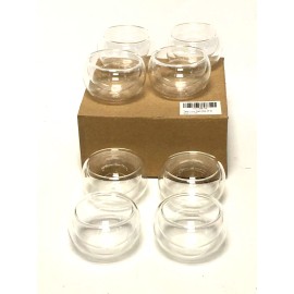 Kitchenables (8) Double Walled Borosilicate Heat Resistant Glass Small Tea Cups 2 oz. 60ml