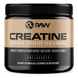 Creatina Monohidratada Raw Nutrition 30 Servicios Sin Sabor