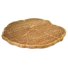 Totally Bamboo 13" Tree of Life Cutting and Serving, 100% Bamboo Board with Laser Etched Art of Endangered and Exotic Animals, 5/8" Thick