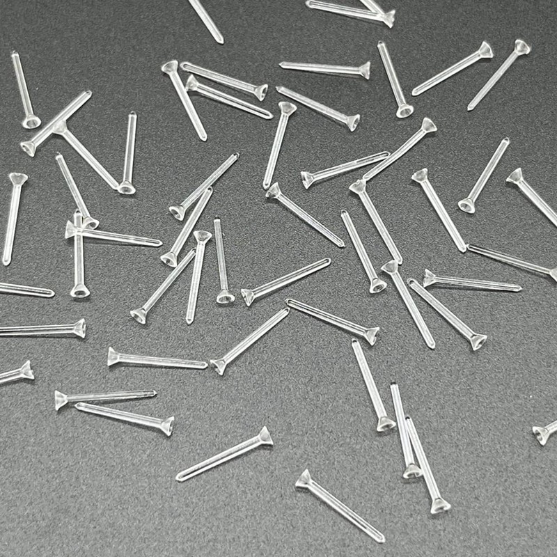 Clear Plastic Earrings for Sports,300 Pairs Clear Earring Studs and