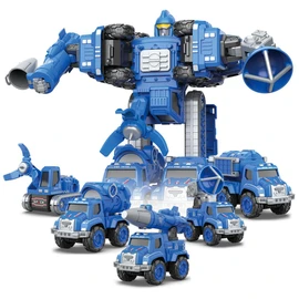 Drefirsa 5-in-1 Outer Space Transform Trucks Robot Toy, Robot Action Figure