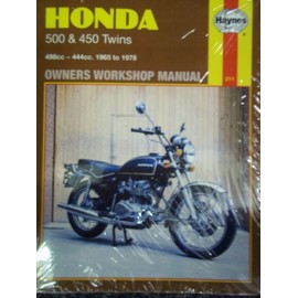 Honda 500&450 Twins Owner's Workshop Manual (Haynes owners workshop manuals for motorcycles)