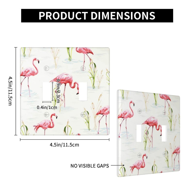 Flamingo Light Switch Cover Decorative Double Toggle Wall Plate Outlet