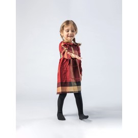 Medias de punto para bebé con pies completos sin costuras de algodón para niñas recién nacidas sin costuras, Negro/Marfil/Rojo, 6-12 Meses