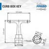 JUMBO Curb Box Key Wrench, Stainless Steel Water Valve Shut