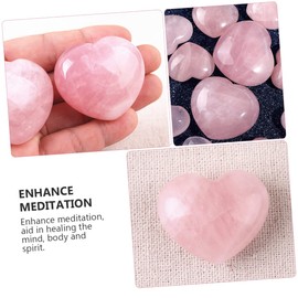 Ipetboom 2sets Love Heart Stones for Chakra Balancing Healing Gemstones Valentine Day Decor Natural Healing Crystals for Home Decoration and Present Giving 6pcs*2