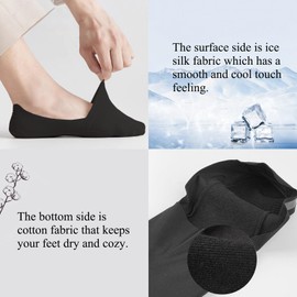 Caldodo Mens Invisible Trainer Socks 6-8, No Show Socks Women Non Slip Nylon Hidden Shoe Socks Lightweight for Summer, 6 Pairs
