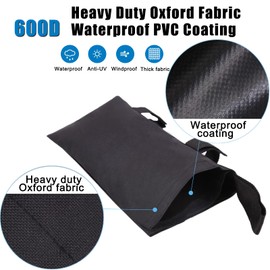 Set of 4 Gazebo Weights Bags Heavy Duty SandBags, Industrial Grade 600D Double-Stitched Weights Bags, Leg Weights for Pop Up Canopy Tent Sun Shades Sandbag Weight
