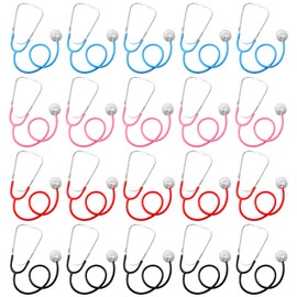 Kids Stethoscope Toy Stethoscope Real Working Stethoscope for Children Nursing Stethoscope Doctor Kit for Role Play Costume Pretend Game Accessories, 4 Colors (8 Pcs)
