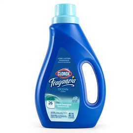 Clorox Fraganzia Liquid Laundry Detergent in Ocean Scent - HE Compatible for All Front and Top Load Washing Machines, High Efficiency Laundry Detergent Compatible, 40 Fl Oz