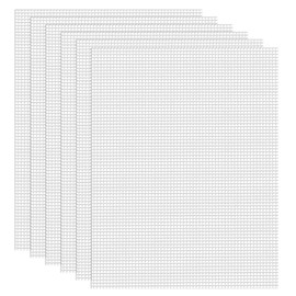 White Eye Mesh Sheet, 6 Pcs Flexible Cross Stitch Meshes for Crafts Blank Rug Hooking Mesh Mat Sheets for Embroidery 20 x 30cm