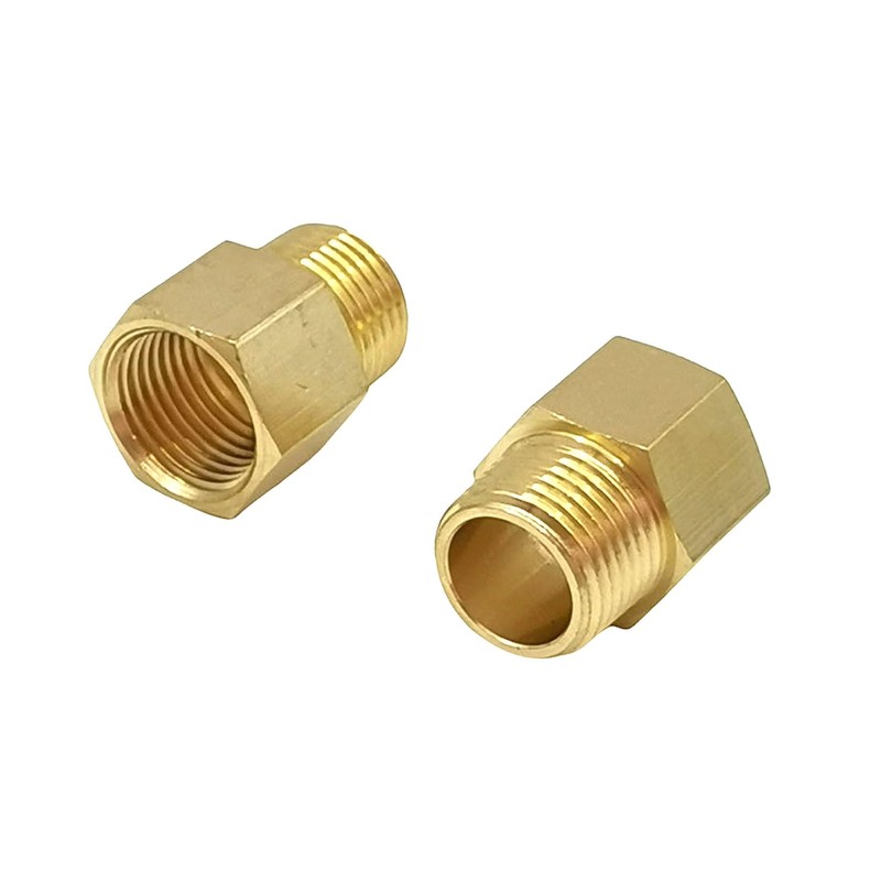4 Pcs 1/2" MNPT x 1/2" FNPT Thread Brass Hex