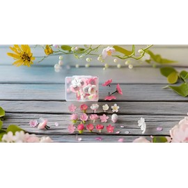 24 Pieces Garden Flowers Decorative Push Pins, Cute Thumb Tacks for Photo Walls and Cork Boards, Fun Design for Bulletin Boards Office and Home Decoration