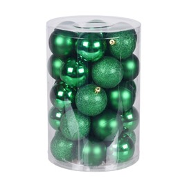 30ct St. Patrick's Day Ball Ornaments Decorations, 2.36" Shatterproof Christmas Tree Decorations, Perfect Hanging Ball for Indoor/Outdoor Holiday Wedding Party St. Patrick's Day Decor (Green)