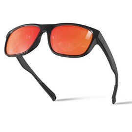 ACBLUCE Polarized Sunglasses for Mens Womens Driving Fishing Golf Beach Sport Running Orange Glasses Trendy Retro Fashion Shades