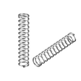sourcing map Wire Diameter 0.05" , OD 0.39" , Free Length 2" Spring Steel Coil Extended Compressed Spring 10pcs