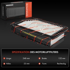 Frankberg 2x Air Filter Engine Air Filter Diesel Compatible with Rio III UB 1.2L 2011-2017 Rio III Notchback UB 1.2L 2011-2017 Replace# 281131W000