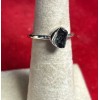 Natural Creations sterling silver stackable ring Size 8 Black Tourmaline
