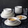 AmorArc Ceramic Dinnerware Sets, Wavy Rim Stoneware Plates and Bowls