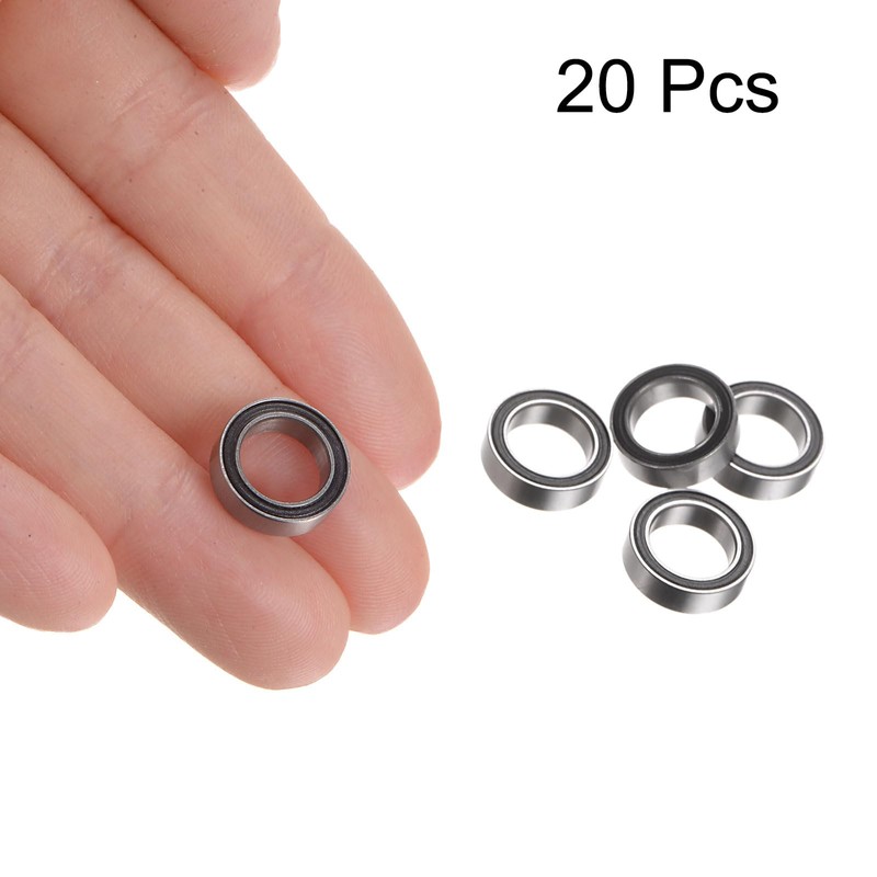 sourcing map Pack of 20 MR128-2RS Deep Groove Ball Bearings