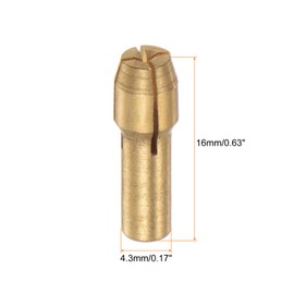 HARFINGTON 30pcs Brass Collet 0.8mm Brass Drill Chucks Mini Electric Grinder Quick Change Drill Chuck Bit Sets for Rotary Tools, 4.3mm Shank Diameter