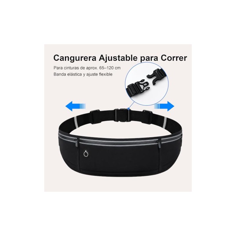 Cangurera Deportiva para Correr, Riñonera Porta Celular para Hombre y