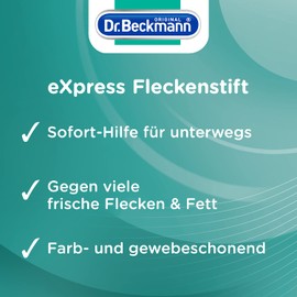 Dr Beckmann Express Fleckenstift 5x9ml - Soforthilfe für Unterwegs Fleckenentfernung To-Go