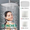 V-Frankness 12 Inches Metal Shower Heads with Multifunction Handheld Spray