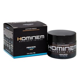 HOMINEM Crema Facial Cooling Effect Hombre, 45 g, Vitamina C, Dawnergy, Cafena, Mentol y cido Hialurnico, Hidratacin Refrescante y Antifatiga         