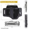 VIPERADE PL3 EDC Leather Sheath for Belt,Multitool Sheath with Velcro