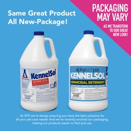 ATP KennelSol 1-Step Kennel Cleaner - 1 Gallon Liquid Disinfectant, Effective Against Bacteria and Viruses, Deodorizer Wintergreen Scent by Alpha Tech Pet