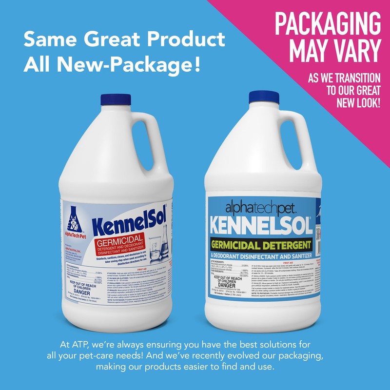 ATP KennelSol 1-Step Kennel Cleaner - 1 Gallon Liquid Disinfectant,