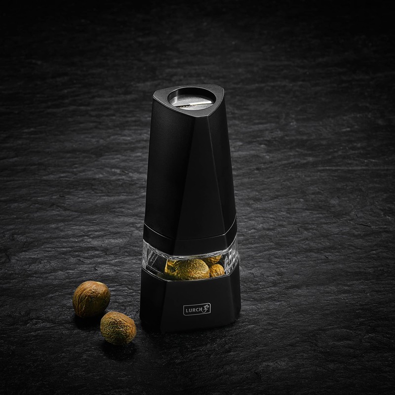 Lurch Tango Nutmeg Mill with Stainless Steel Blades, Black Plastic,