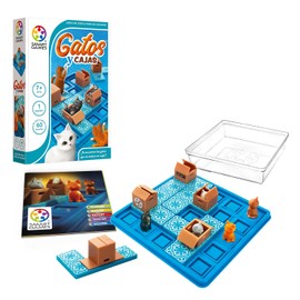 SmartGames Cats and Boxes | Travel Board Games | Puzzle | Toy 60 Challenges | For Children Aged 7 Years