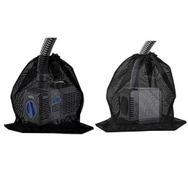 EastyGold Pump Barrier Bag Pond Filter Net Mesh Strainer Drawstring Pouch Media Bag 12"x 15.7" Large Pool Water Filter for Pond Biofilter Aquarium Outdoor Swimming Clean 2 Pack