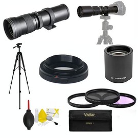 420MM-1600MM TELEPHOTO Zoom Lens for Canon EOS Rebel T5 T6 T7 XT XSI XTI T100 (Manual Focus)