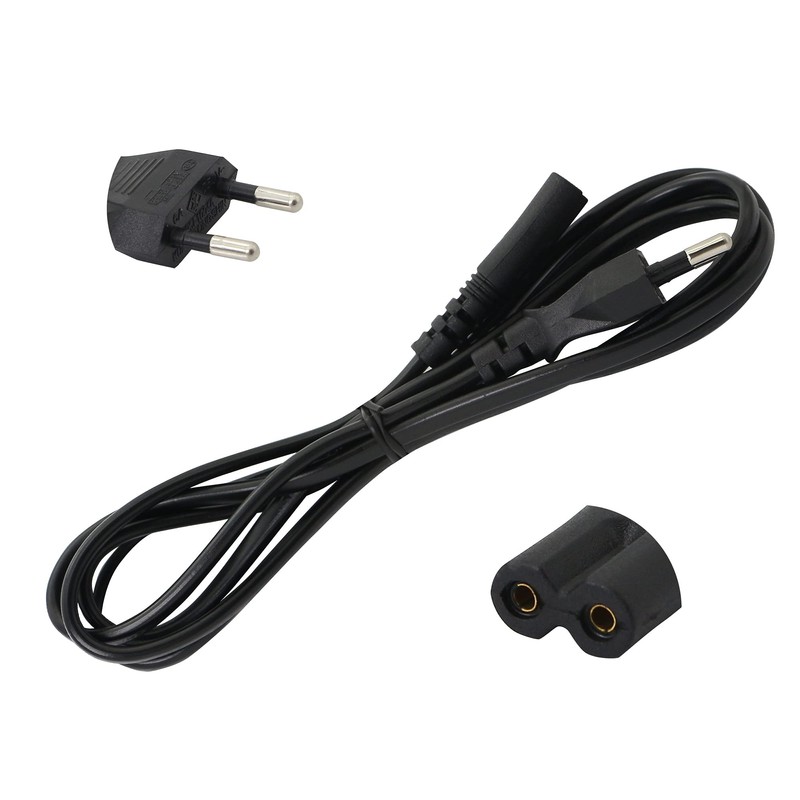 QIANRENON 2 x 2 Pin Mains Euro EU Socket Cable