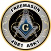 ProSticker 093V (One) Masonic Series Freemason, 2B1 ASK1 Compass Decal