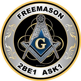 ProSticker 093V (One) Masonic Series Freemason, 2B1 ASK1 Compass Decal Sticker (4")