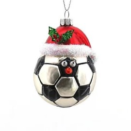 Kurt Adler Soccer Ball with Santa Hat