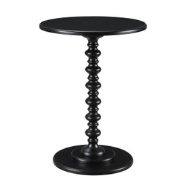 Convenience Concepts Palm Beach Spindle Table, Black, 17.75 in x 17.75 in x 24 in