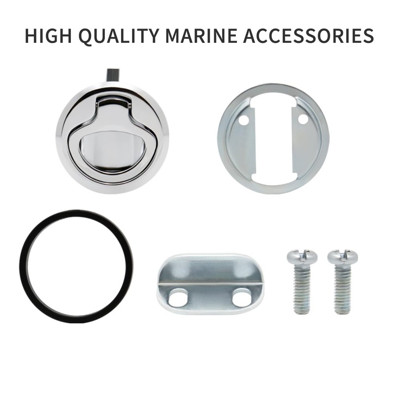 RV Flush Latch Lock | Heavy Duty Chrome Flush Slam