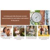 Dunuo 4" Brass Outdoor Thermometer, Indoor Thermometer for Room –
