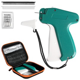 Stitch Gun for Clothes with Case, Mini Stitch Gun for Clothes, Quick Clothing Fixer, Quilting Hemming Gun Kit with 6 Needles, 1500 White & 1500 Black Fasteners (Standard)