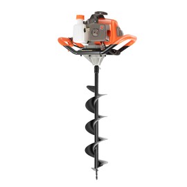 71CC Gas Powered Post Hole Digger Borer 2 Stroke Engine Earth Auger Post Hole Digger with 3 Drill Bits (4" 6" 8"), Fence Ground Drill Tool Digging Machine for Farm Garden Plant